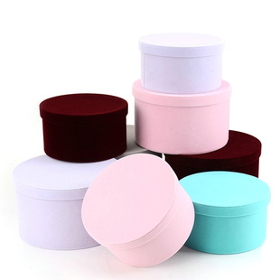 Ready-Made Velvet Gift Box, Round Velvet Gift Box, Goddess Velvet Round Gift Box, Birthday and Full Moon Gift Box
