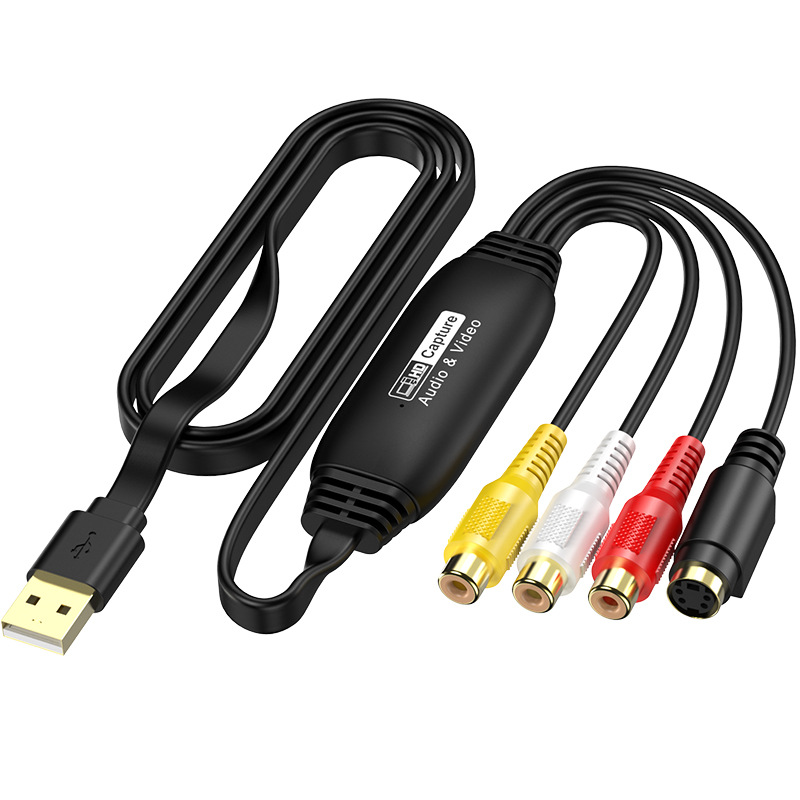 Tarjeta de captura de video USB transfronteriza, captura de señal AV sin controladores, tarjeta de captura de datos USB, compatible con Android y WIN11.