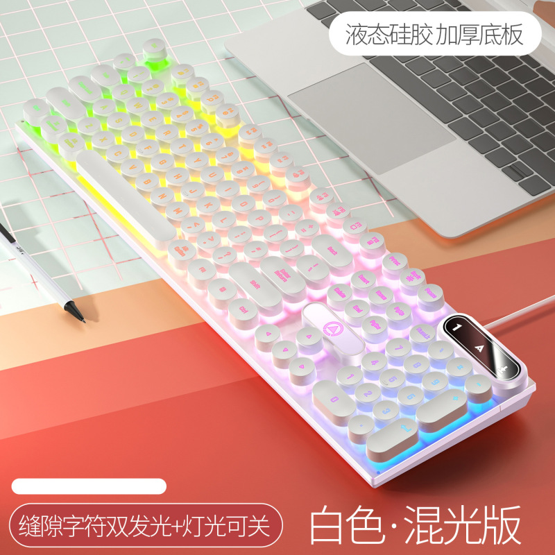 銀彫刻k 600電気競争機械の手触りは鶏のゲームの発光のキーボードの有線のパンクの色合わせのコンピュータの部品を食べて卸売りします。|undefined