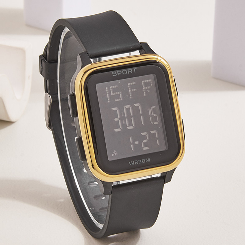 2023 nuevo cuadrado deportes al aire libre hombres reloj electrónico luminoso grande digital estudiante moda juventud reloj