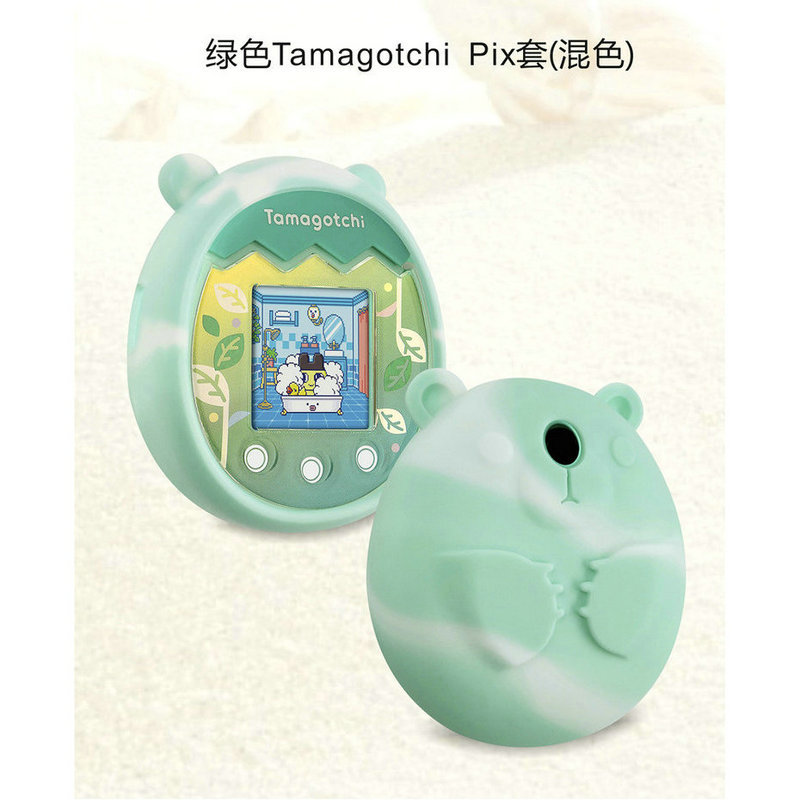 Tuoma Gozi Tamagotchi Pix cubierta protectora máquina electrónica para mascotas máquina en blanco y negro cubierta protectora de silicona al por mayor