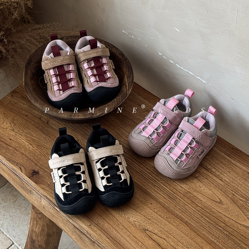 Baby Girl Toddler Sneakers Spring and Autumn New Style Toddler Girls Closed-Toe Anti-Kick Casual Shoes Girls One-Piece Dropshipping