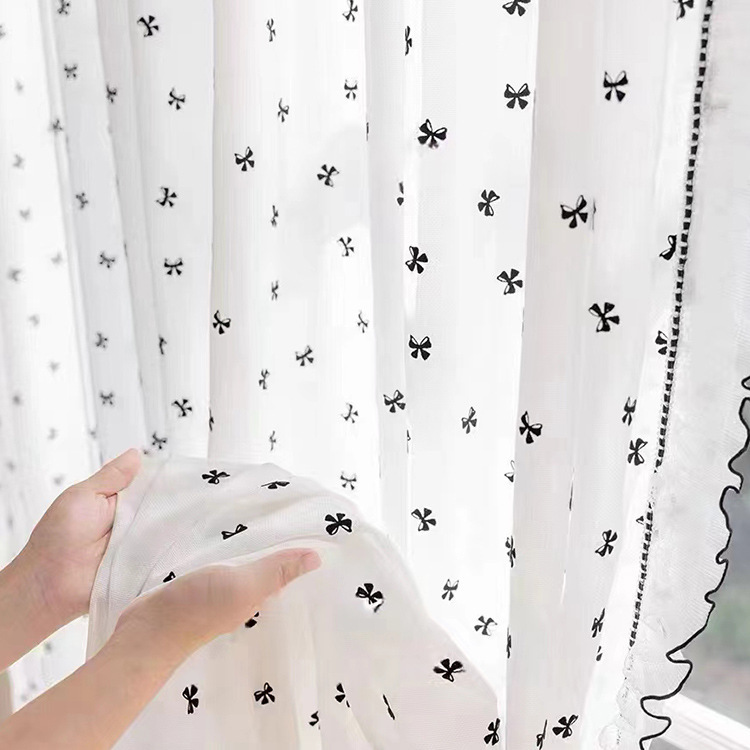 Butterfly Yarn King Kong Bottom Yarn Curtain Window Yarn White Yarn Light Transparent French Light Luxury High-grade Window Yarn Wholesale