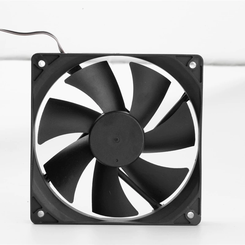 Вентилятор корпуса черный двойной шариковый охлаждающий вентилятор 12CM бесшумный большой объем воздуха настольный компьютер вентилятор
