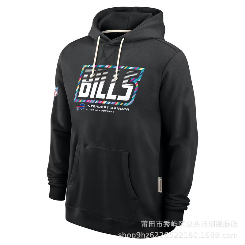 NFL Football Crucial Catch Charity Hoodie with Side Zipper, New Sports Pullover Hoodie in Stock