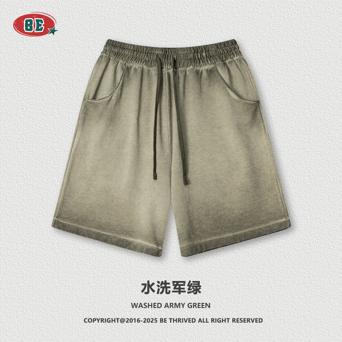Pantalones Cortos Deportivos Lavados para Hombre de Algodón Holgados para Deportes y Ocio