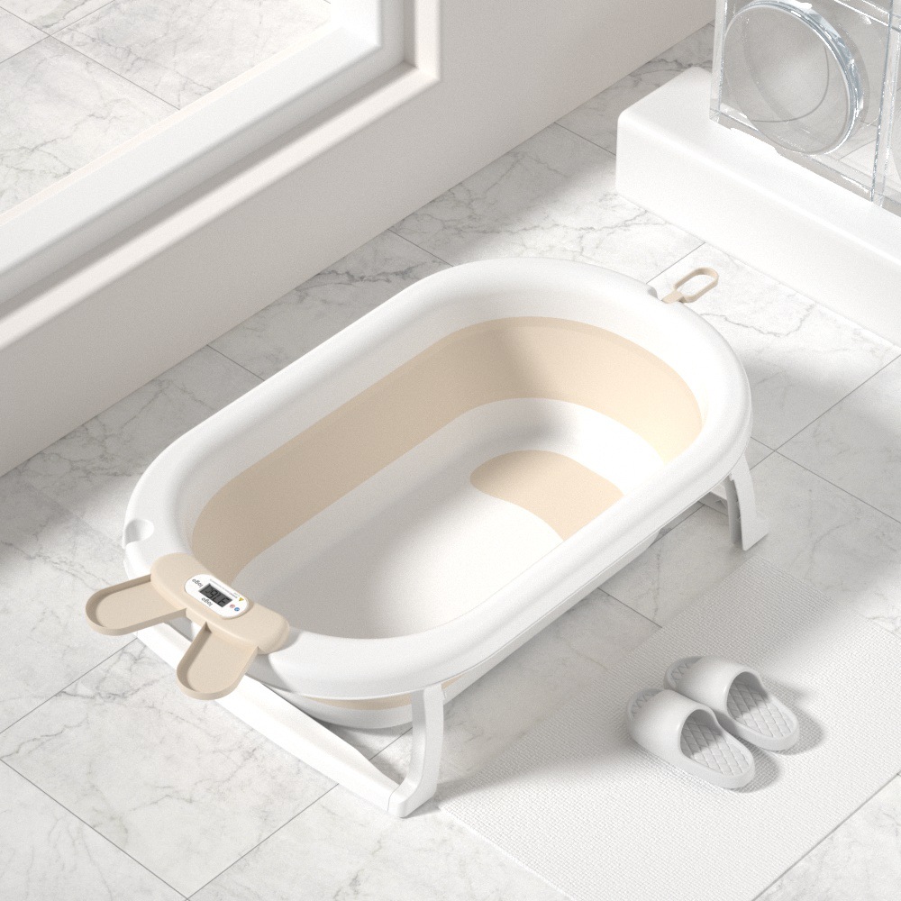Baños de baño para bebés 0-6 años recién nacido plegable para bebés niños grande con termómetro Amazon