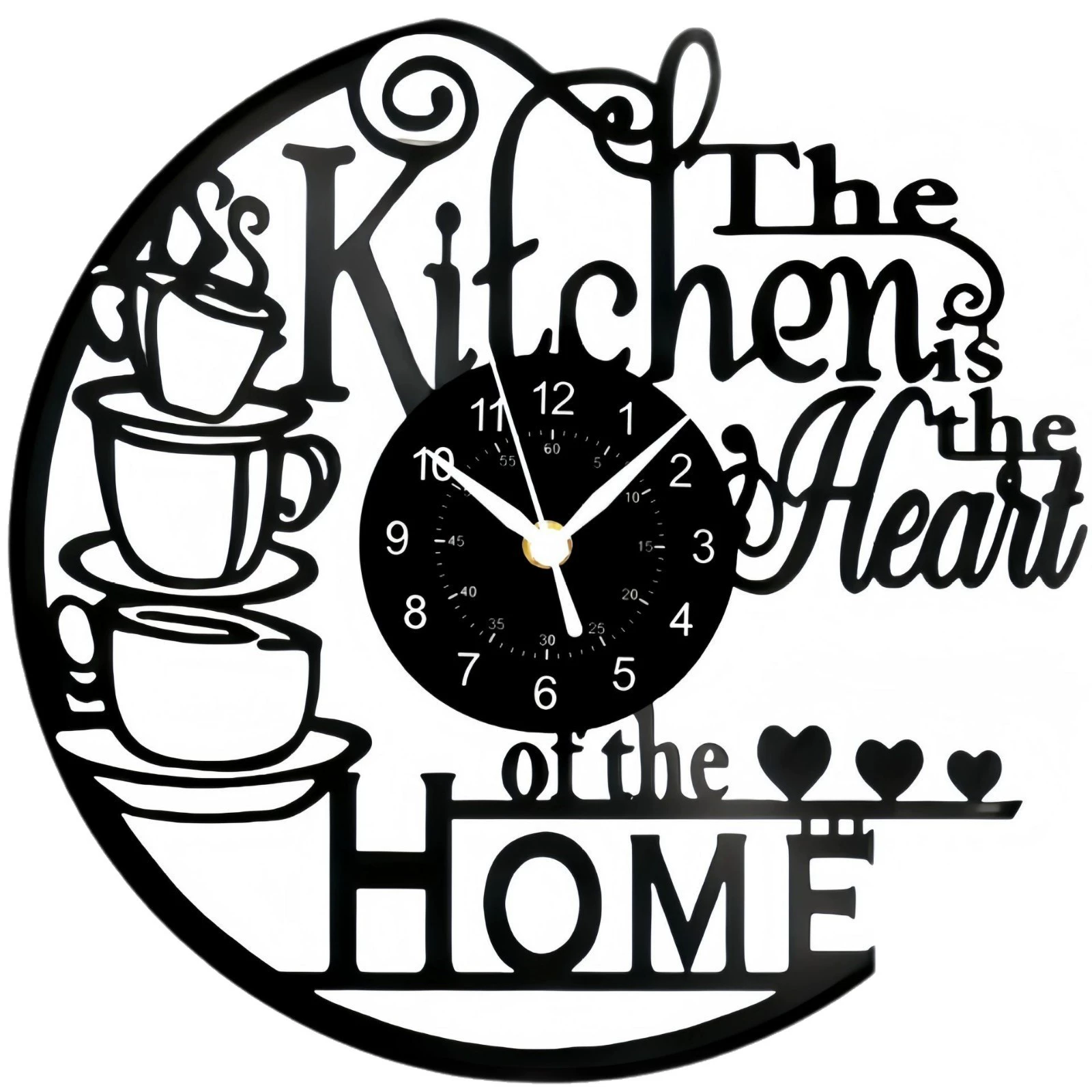 Modern and minimalistic coffee silent decorations, watch