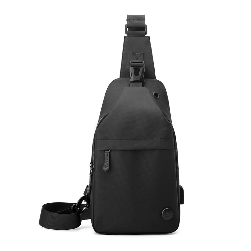 WEPOWER nuevo tipo de bolso de pecho para hombres, bolso de hombro ligero impermeable, interfaz de carga USB multifuncional, bolso de pecho