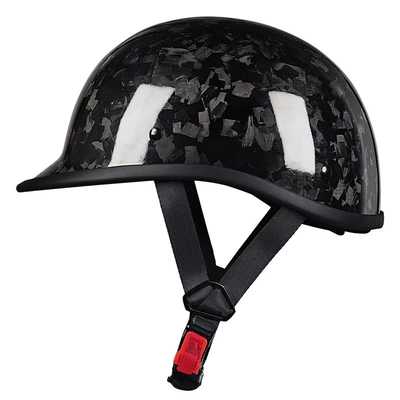 Motosiklet kaskı (dəbilqə) — vintage motorcycle helmets, American-style half - forged-glossy-black-m