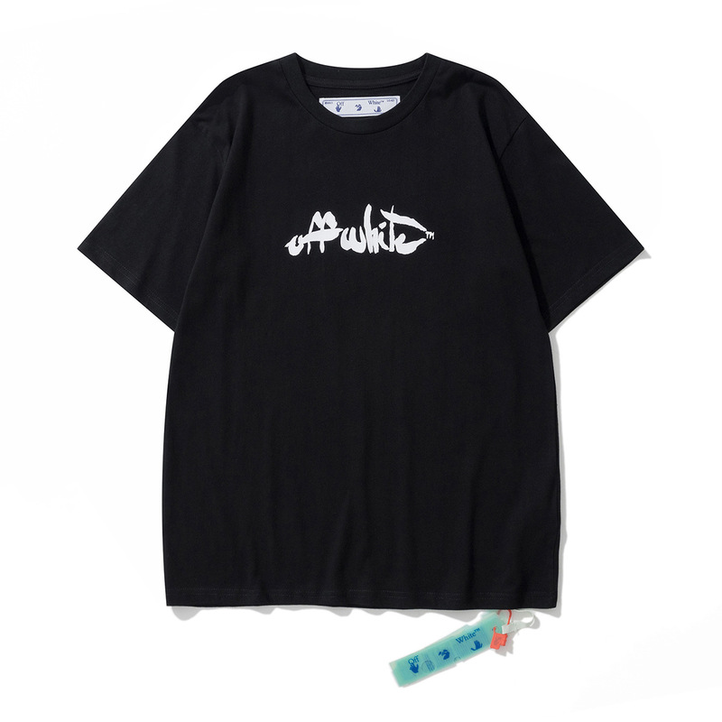 トレンディな漫画落書き油絵矢印半袖男性と女性ルーズカップル OFW 純綿半袖 Tシャツ夏 mk ゼブラ|undefined