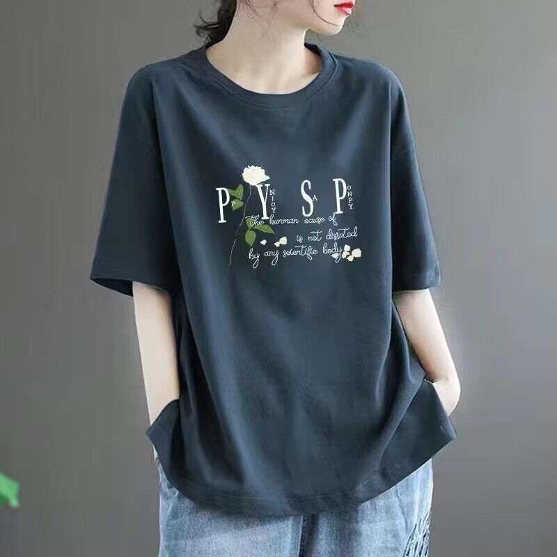 네이비블루[PYSP 플라워]x퓨어코튼