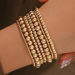 国境を越えて人気のある手作りアクセサリー欧米の女性の防水耐摩耗性ファッションシンプルなビーズの弾力性のある手串7本セット