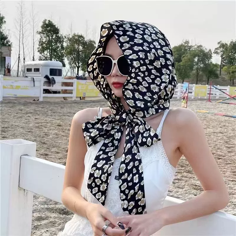 Тонкая модная летняя шляпа, шарф, защита от солнца