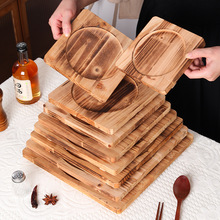 木垫砂锅垫隔热专用垫防烫木垫板家用石锅炭炉垫木质托盘商用加厚