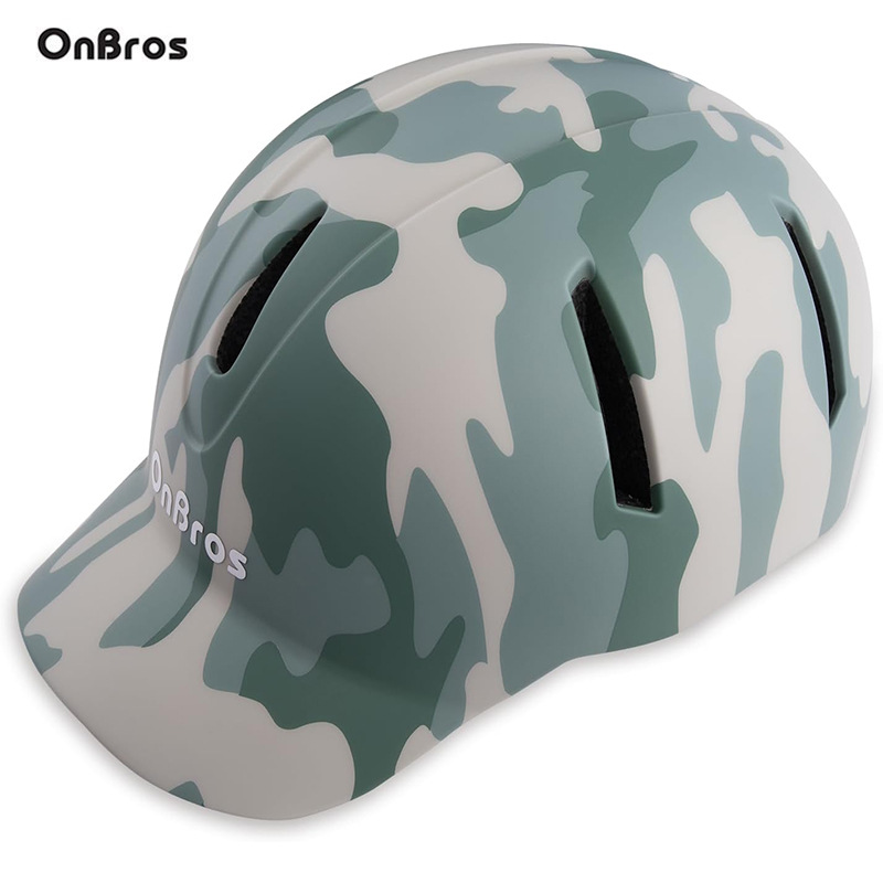 Cross-Border Bicycle One-Piece Helmet Outdoor Leisure Riding Visor Peaked Helmet Road Commuter Helmet