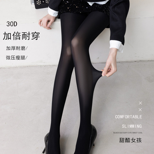 Steel stockings are anti-snagging and durable, spring and autumn thin sexy dotted light leg socks artifact solid color no-take-off base mask socks