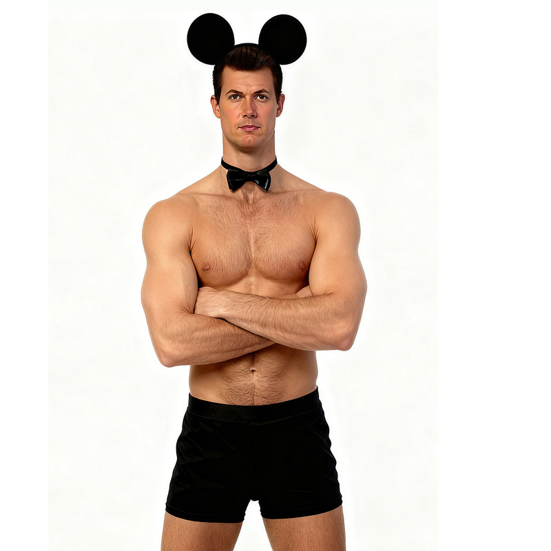 Nightclub Style Outfit European and American Sexy Men's Uniform Butler Lingerie Tuxedo See-Through Set Aliexpress One Piece
