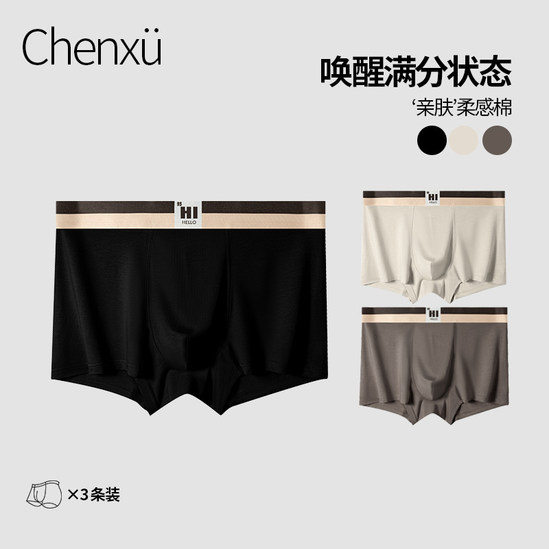 Pantalones íntimas de hombre de algodón de verano universitario, pantalones de cuatro pantalones grandes transpirables, pantalones planos, pantalones íntimas para chicos