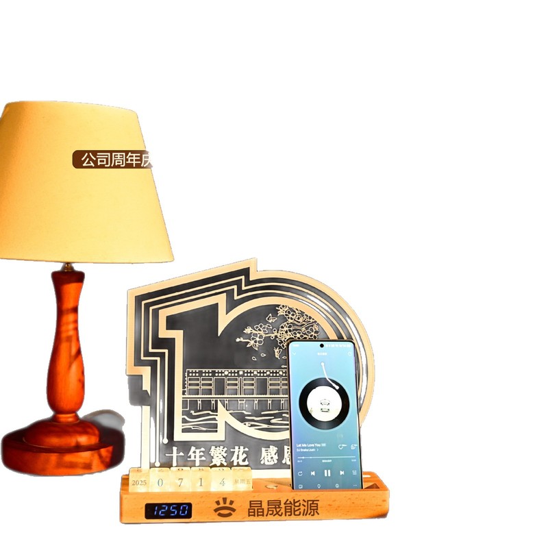 3d小夜灯地标企业周年纪念活动庆典文创实木底座亚克力3d小夜灯|undefined
