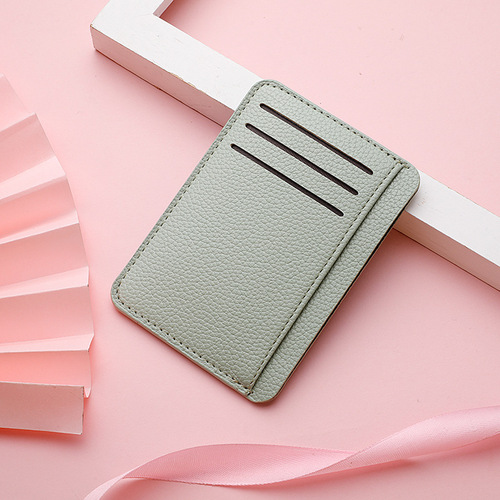 PU card holder wholesale ultra-thin card holder for women small and exquisite large capacity multi-card slot student card holder women's short wallet