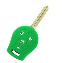 适用尼桑轩逸智能4键硅胶钥匙套软胶锁匙包阳光汽车遥控器保护套