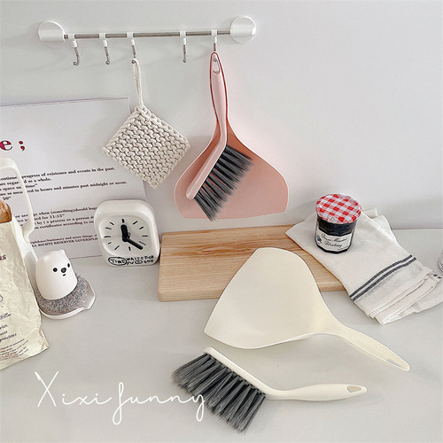 5ZV7 small broom set household handheld small book desktop cleaning plastic garbage shovel small dustpan mini