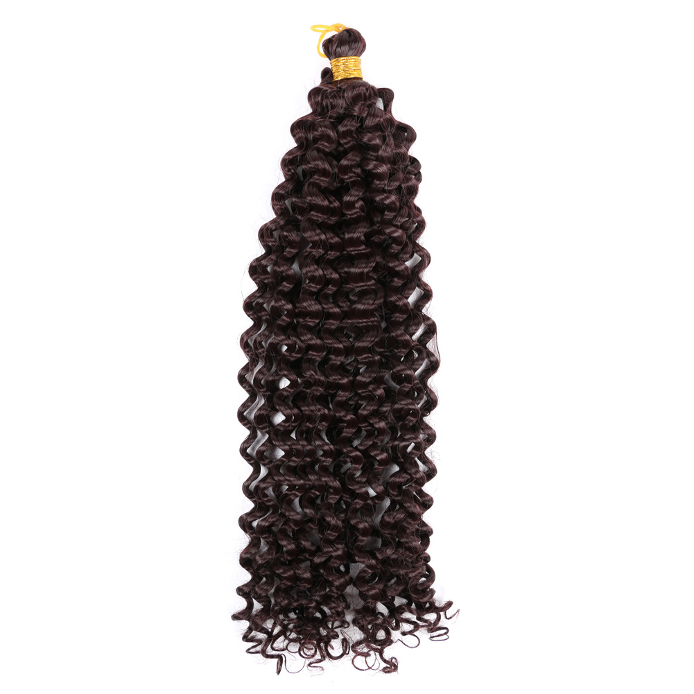 Aguas onduladas gradiente extensión de cabello onduladas agua cabello a granel fibra química europea y americana trenzada pelucina pequeña
