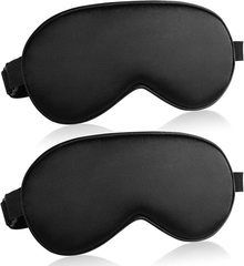New Double-Sided Silk-Style Sleep Mask with Light-Blocking Elastic Strap Travel Eye Mask Solid Color Breathable Beauty Eye Mask