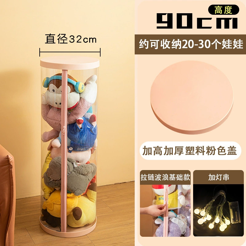 Doll with zipper, storage system, plush plastic toy for bedroom, custom-made