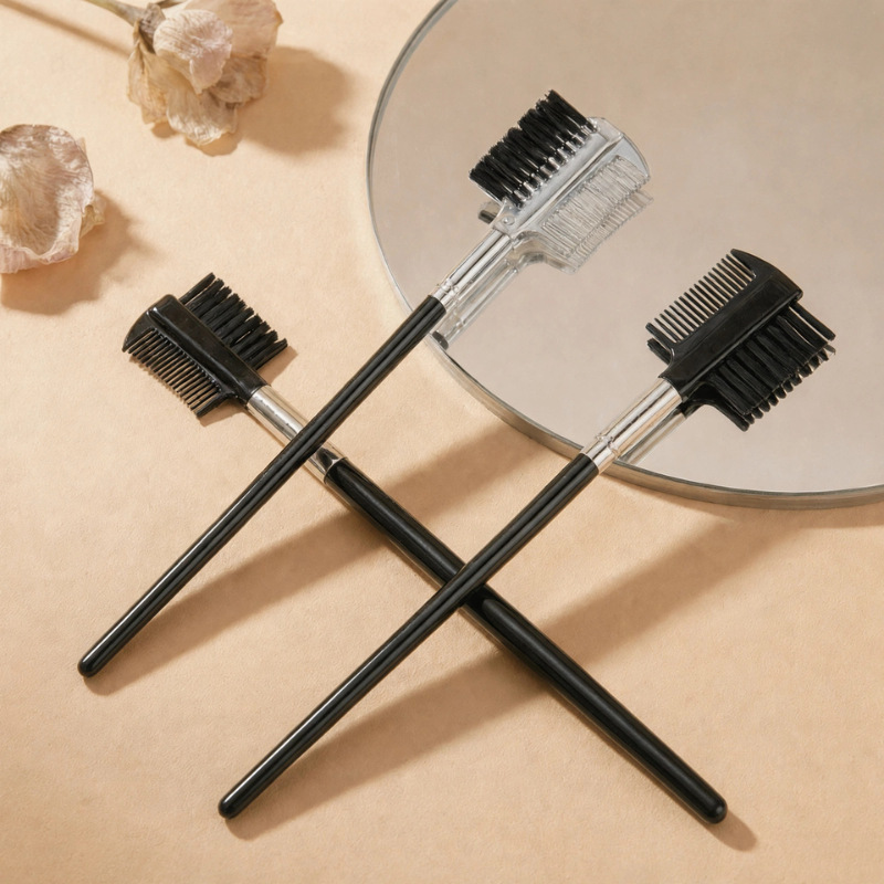 Eyebrow Brush, Eyelash Brush, Eyebrow Comb, Eyelash Comb, Makeup Brush, Eyebrow Shaping Brush, Portable Dual-Purpose Double-Headed Beauty Tool