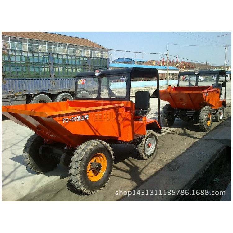 电动砂浆工程运输装卸车 电动四轮翻斗车 12.13kw电动四轮灰斗车