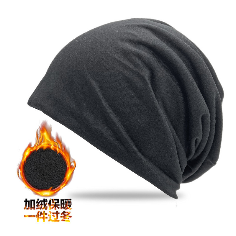 跨境冬季百搭套头帽男加绒堆堆帽户外骑行护耳防寒包头帽月子帽女
