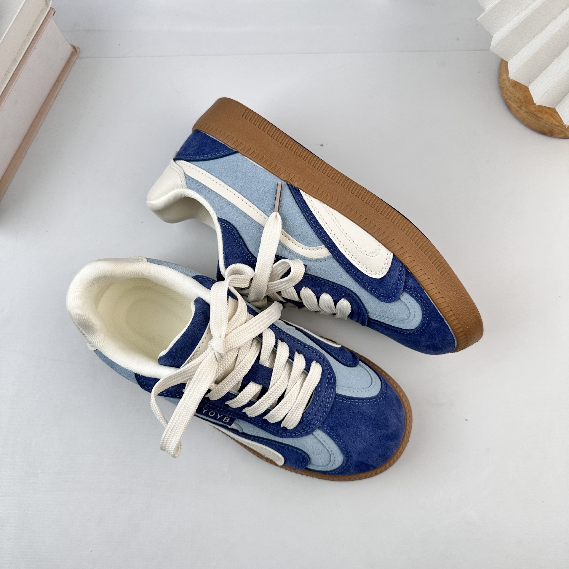 Far Wave suave chica azul gris dulce zapatos de lona de estudiantes para mujeres 2025 otoño universal zapatos casuales image 7