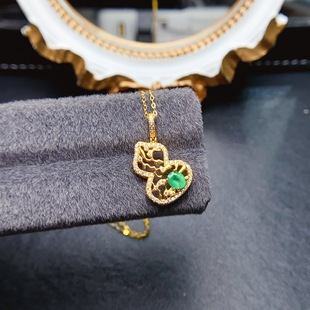 Factory wholesale explosions natural emerald pendant S925 silver inlaid main stone 4*5 selling Europe and the United States a generation of hair