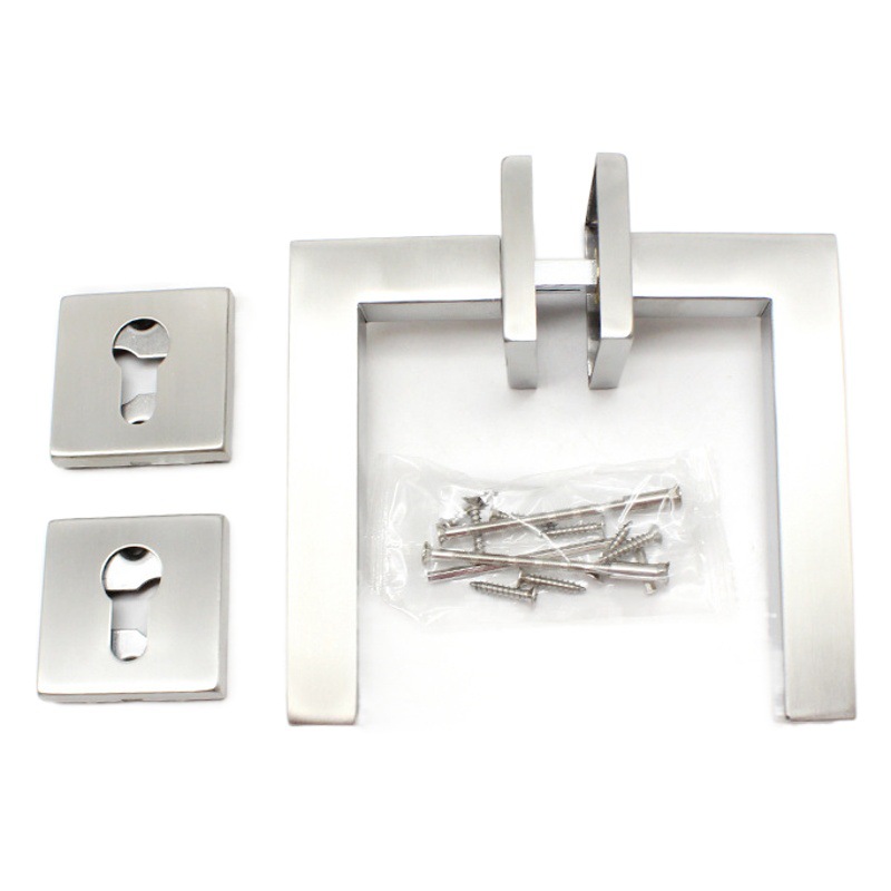 Manija de puerta interior al por mayor accesorios de cerradura de puerta de dormitorio manija de acero inoxidable hogar inodoro manija de puerta de madera