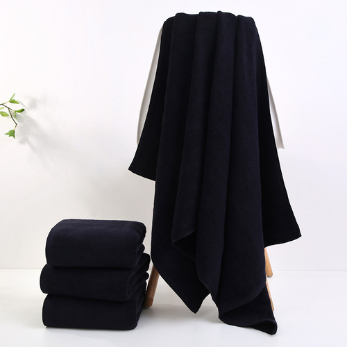Pure cotton black towel bath towel small square towel embroidered logo cotton black face towel beauty advertising gift towel customization
