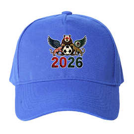 跨境一件代发2026足球印花五片仿毛晴遮阳鸭舌帽男女可调节棒球帽