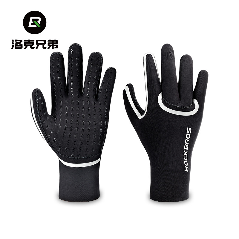 로크 형제 승마 장갑 자전거 오토바이 자전거 장갑 긴 손가락 남자와 여자 봄과 가을