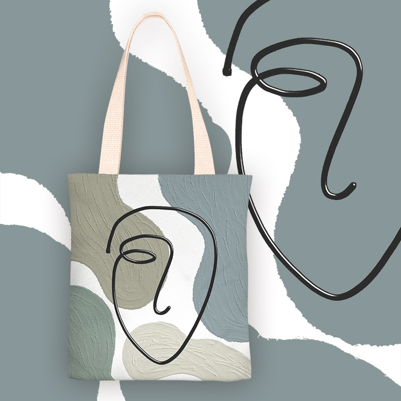 小众设计布袋简约帆布包女单肩大学生上课手提袋质感时尚包包