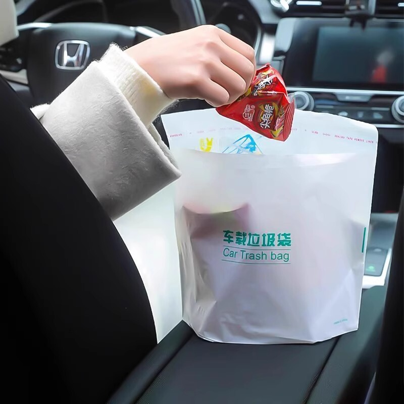 Self-supporting car garbage bag paste disposable car garbage can car desktop garbage truck self-cleaning storage