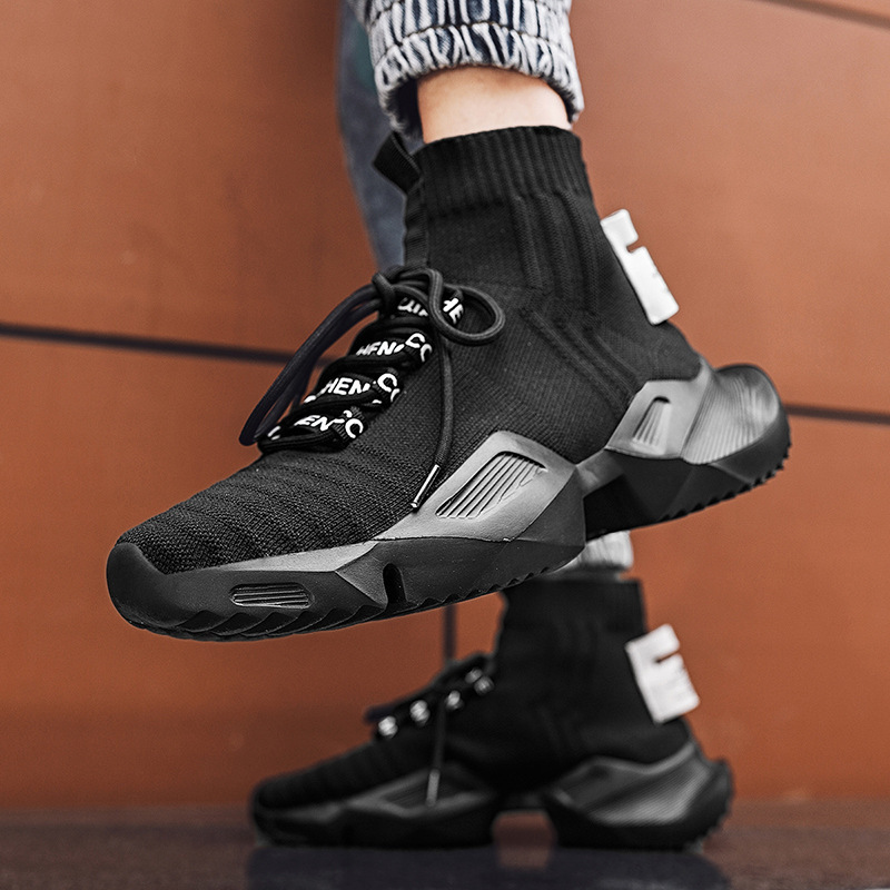 2022 new high-top thick-soled breathable lightweight men's sneaker socks shoes AliExpress plus size size 47 men's shoes tide 2022 new high-top thick-soled breathable lightweight men's sneaker socks shoes AliExpress plus size size 47 men's shoes tide