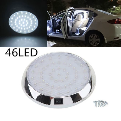 Avtomobil 46LED ağ dairəvi tavan işığı, açarlı oxu işığı 007