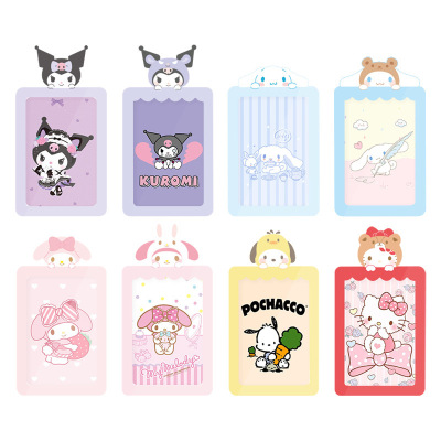 Japanese Adorable pet Family Lovely wind Cartoon transparent Ferrule Love Beans Small card smart cover jelly Ferrule Kro