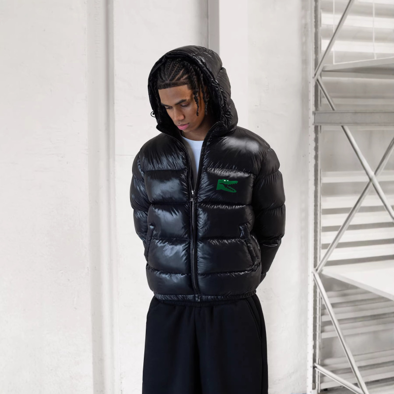 26 Foreign Trade Cross-Border European Goods Cartoon Crocodile Print Winter Hooded Warm Thickened Puffer Jacket