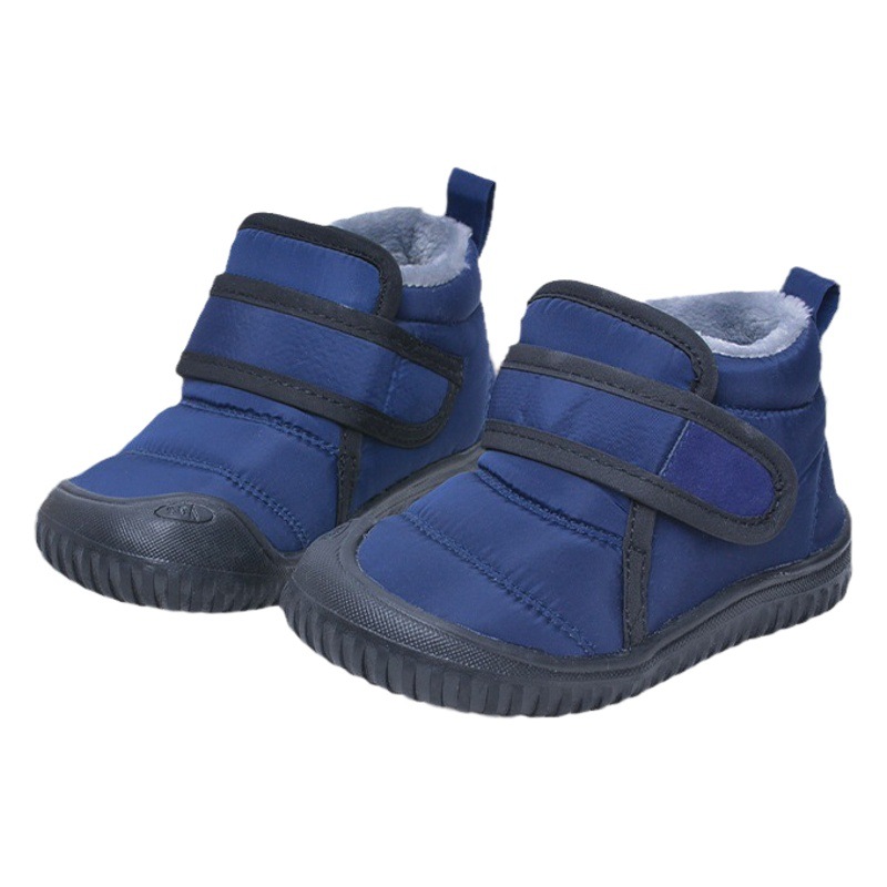 El comercio exterior de invierno en stock botas forradas de lana para niños botas de algodón de bebé cálido inferior suave y casual Velcro niños y niñas zapatos de algodón