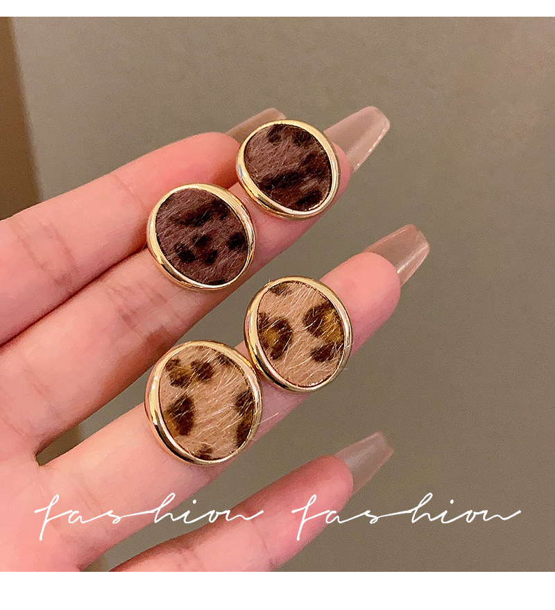 Orecchini a lobo vintage con stampa leopardo gioielli donna_voghion.com