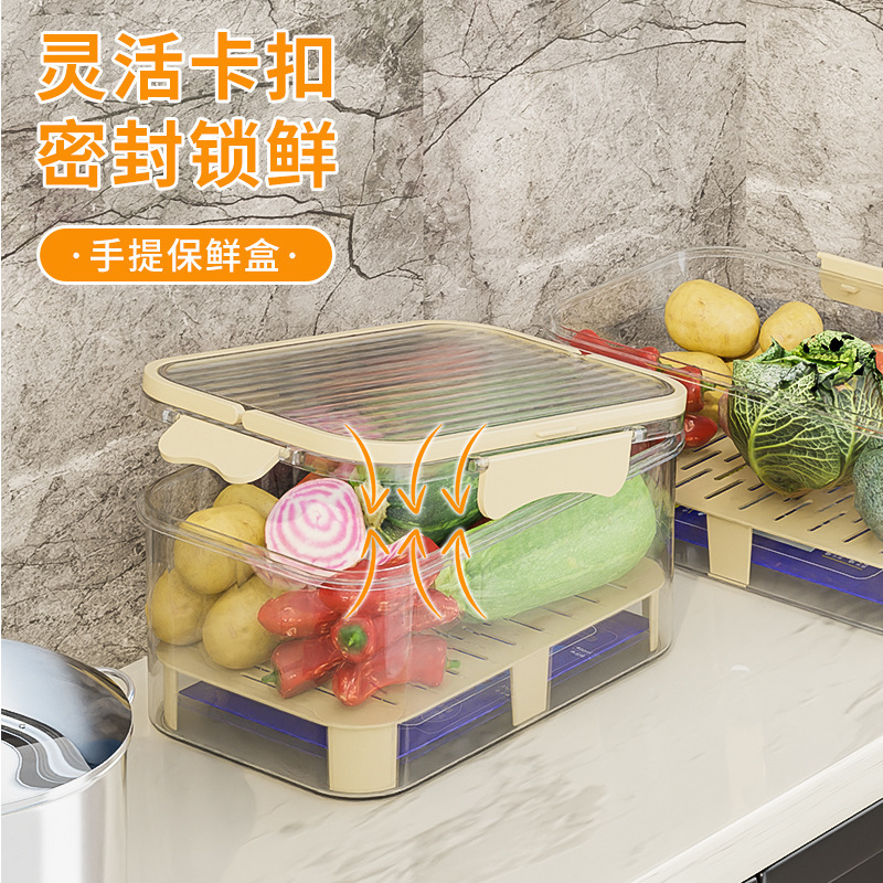 ポータブル鮮度保持ボックス、アウトドアキャンプ、春のお出かけ、ピクニック、食品グレードの保管、ポータブルモバイル冷蔵庫、フルーツ弁当箱|undefined