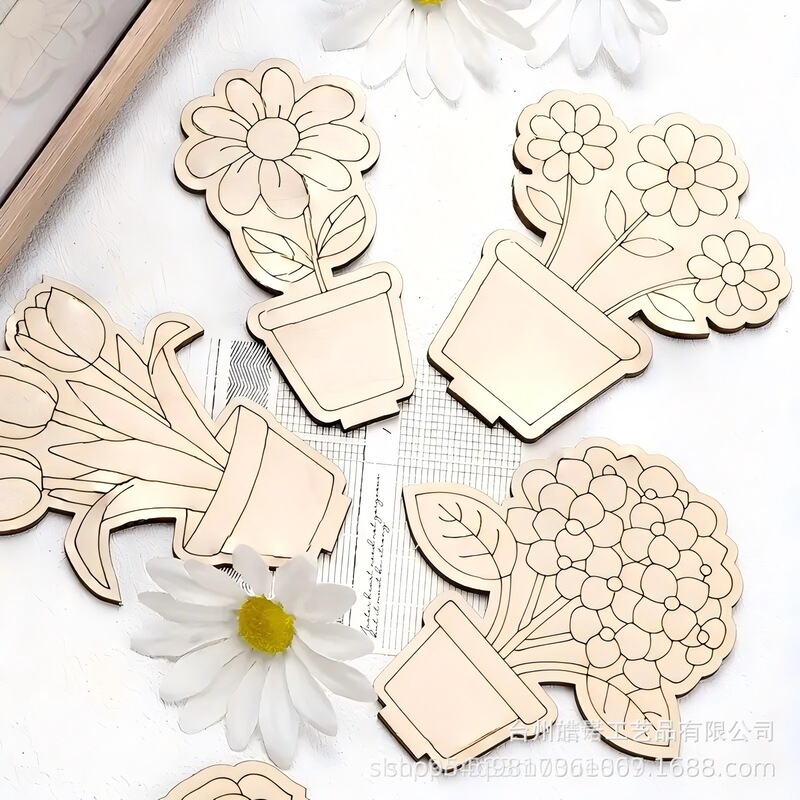Amazon Wooden Mother's Day Decorations Easter Decoration Tags Happy Easter DIY Flowers