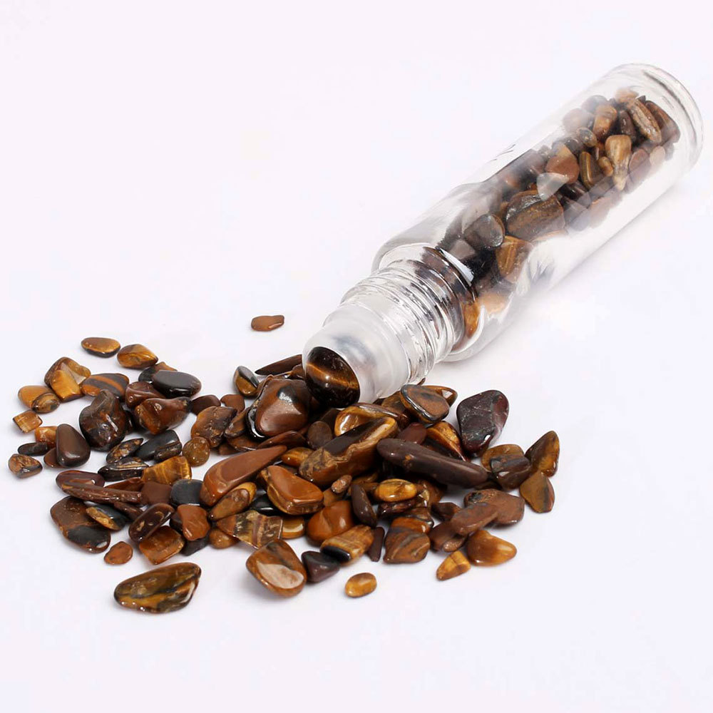 10ml; 노란 호랑이 눈 돌; 유리 대나무 덮개